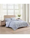 Tommy Hilfiger 180 Thread Count Hamptons Patchwork Cotton Percale Plain  Pigment Comforter Set