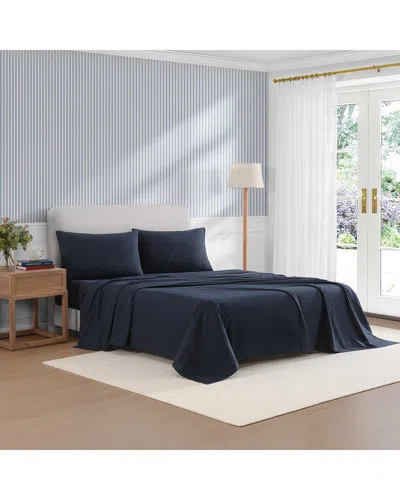 TOMMY HILFIGER TOMMY HILFIGER 180 THREAD COUNT TH PERFORMANCE PERCALE COTTON COOLING FINISH SHEET SET
