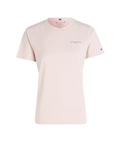 Tommy Hilfiger 1985 Collection Signature T-shirt With Logo In Whimsy Pink