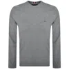 Tommy Hilfiger 1985 Crew Neck Knit Jumper Grey In Grey
