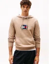 Tommy Hilfiger 1985 Flag Graphic Hoodie In Nude
