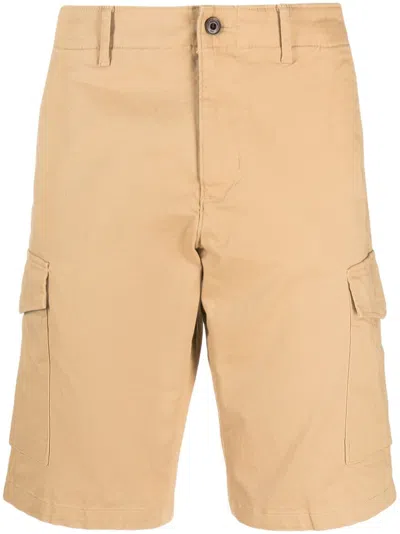 Tommy Hilfiger Harlem Logo-embroidered Cargo Shorts In Nude