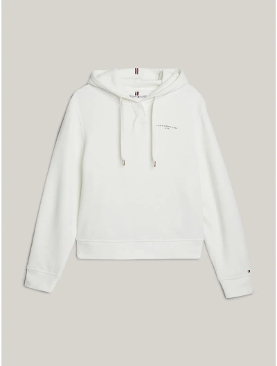 Tommy Hilfiger 1985 Logo Hoodie In Ecru