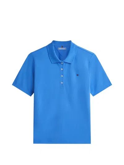 Tommy Hilfiger 1985 Logo-embroidered Polo Shirt In Blue