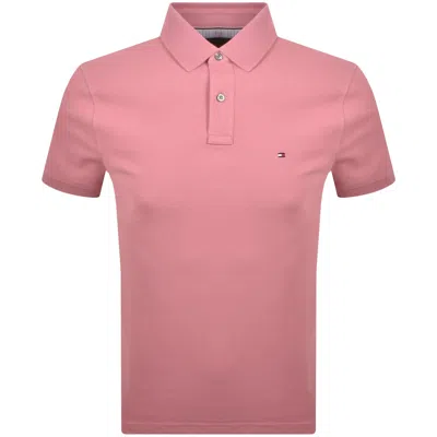 Tommy Hilfiger Logo-embroidered Polo Shirt In Pink