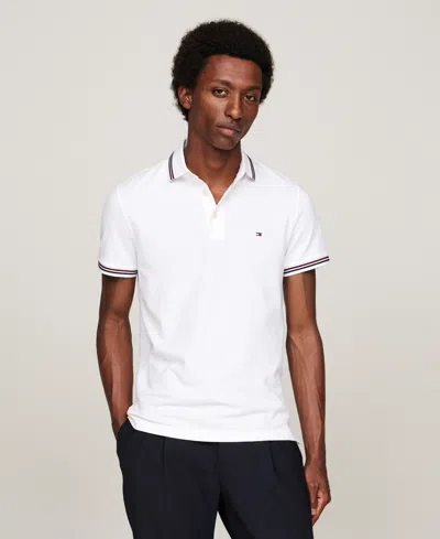 Tommy Hilfiger 1985 Tipped Slim Fit Polo In White