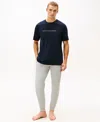 Tommy Hilfiger 2-piece Sueded Jersey Top And Pajama Sleep Set In Gray