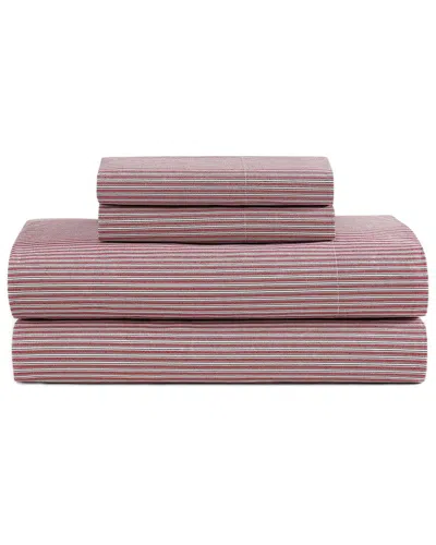 Tommy Hilfiger 200 Thread Count Highland Ticking Stripe Cotton Percale Sheet Set