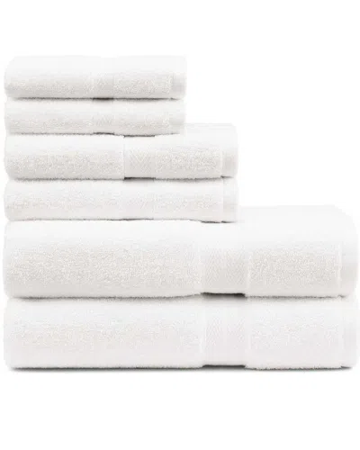 TOMMY HILFIGER TOMMY HILFIGER 200 THREAD COUNT MODERN AMERICAN SOLID CARDED COTTON Z-TWIST 6PC TOWEL SET