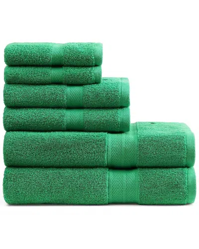 TOMMY HILFIGER TOMMY HILFIGER 200 THREAD COUNT MODERN AMERICAN SOLID CARDED COTTON Z-TWIST 6PC TOWEL SET