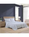 Tommy Hilfiger 200 Thread Count Sailing Stripe Printed Cotton Percale Sheet Set In Blue
