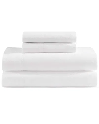 TOMMY HILFIGER TOMMY HILFIGER 200 THREAD COUNT SOLID COTTON PERCALE SHEET SET