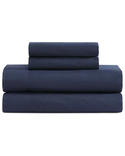 TOMMY HILFIGER TOMMY HILFIGER 200 THREAD COUNT SOLID COTTON PERCALE SHEET SET