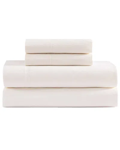 TOMMY HILFIGER TOMMY HILFIGER 200 THREAD COUNT SOLID COTTON PERCALE SHEET SET