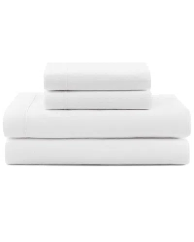 TOMMY HILFIGER TOMMY HILFIGER 200 THREAD COUNT SOLID COTTON PERCALE SHEET SET