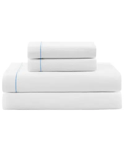 TOMMY HILFIGER TOMMY HILFIGER 200 THREAD COUNT SOLID COTTON PERCALE SHEET SET
