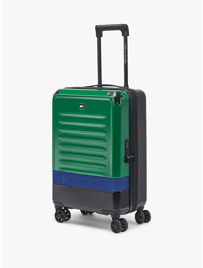 Tommy Hilfiger 21" Colorblock Hardcase Spinner Luggage In Green