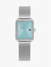 Tommy Hilfiger 21.3mm Crystal Accent Square Dial Watch In Metallic