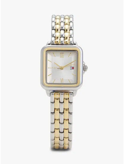 Tommy Hilfiger 24mm Rectangle Dial Dress Watch In Metallic