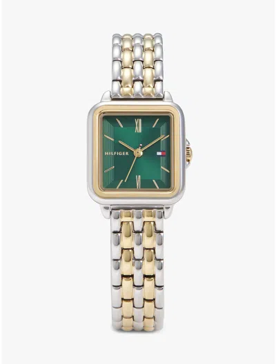 Tommy Hilfiger 24mm Square Dial Watch In Metallic