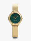 Tommy Hilfiger 26mm Shimmer Dial Mesh Bracelet Watch In Green