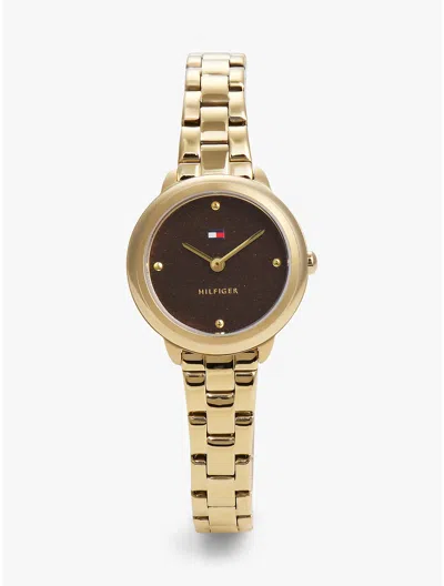 Tommy Hilfiger 26mm Shimmer Dial Watch In Brown