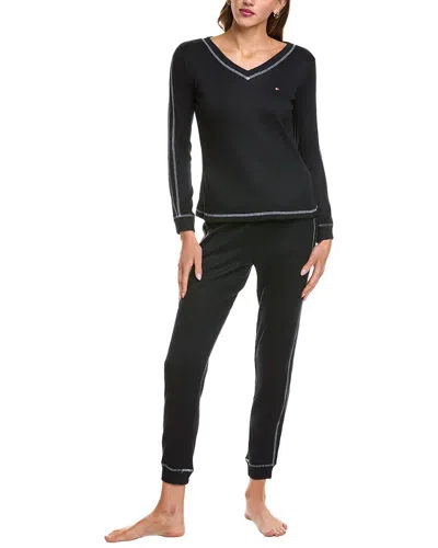 Tommy Hilfiger 2pc Shirt & Pant Sleep Set In Blue