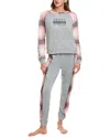 Tommy Hilfiger 2pc Shirt & Pant Sleep Set In Gray