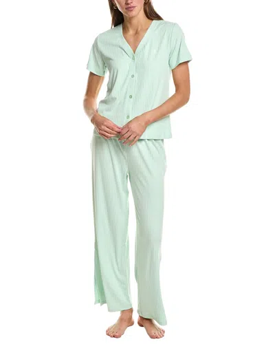 Tommy Hilfiger 2pc Sleep Pant & Cardigan Set In Green