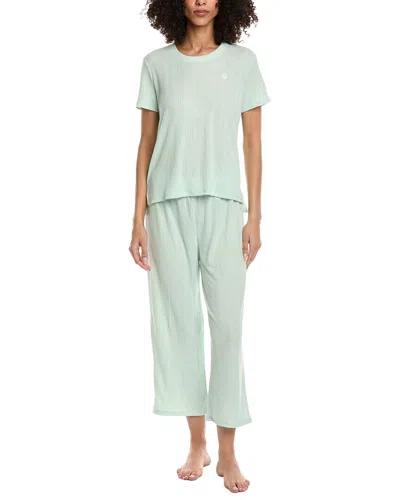 Tommy Hilfiger 2pc T-shirt & Crop Pant Pajama Set In Blue