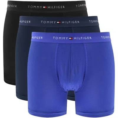 Tommy Hilfiger 3 Pack Boxer Briefs Black In Blue