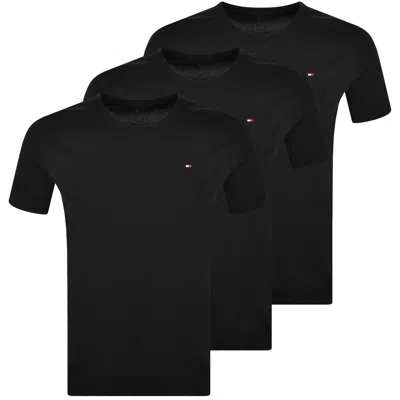 Tommy Hilfiger 3 Pack Short Sleeve T Shirts In Black