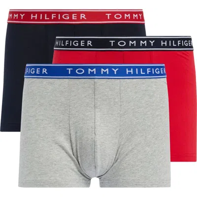 Tommy Hilfiger 3-pack Stretch Cotton Trunks In French Grey