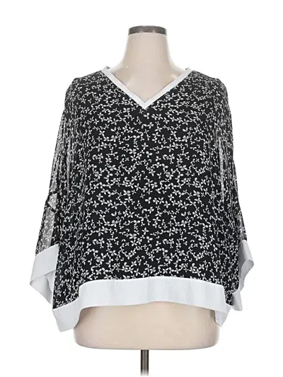Pre-owned Tommy Hilfiger 3/4 Sleeve Blouse In Black