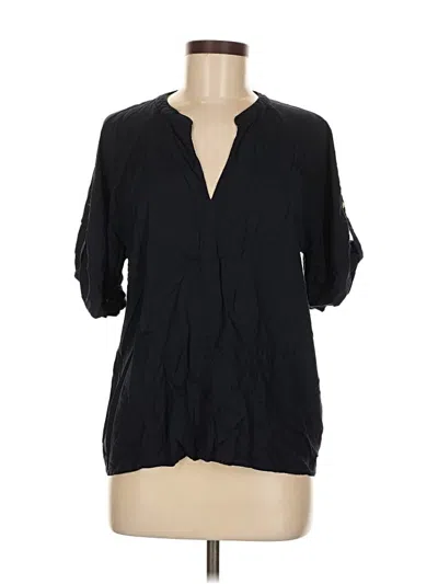 Pre-owned Tommy Hilfiger 3/4 Sleeve Blouse In Black