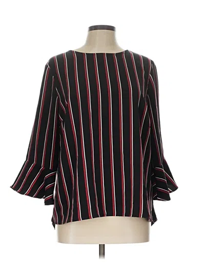 Pre-owned Tommy Hilfiger 3/4 Sleeve Blouse In Black