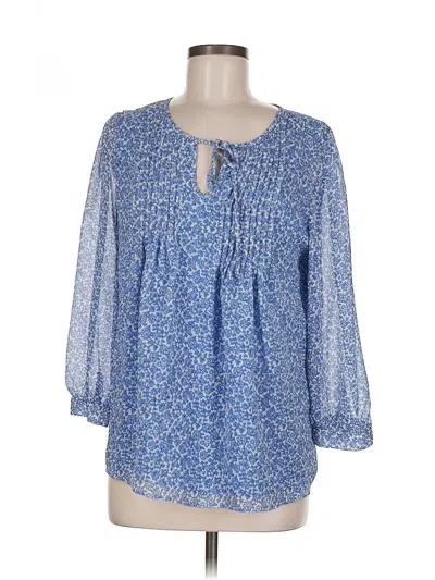 Pre-owned Tommy Hilfiger 3/4 Sleeve Blouse In Blue