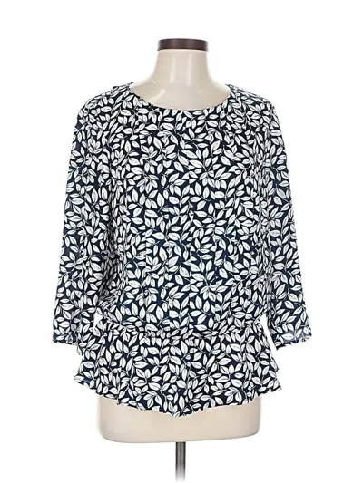 Pre-owned Tommy Hilfiger 3/4 Sleeve Blouse In Blue