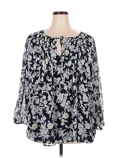 Pre-owned Tommy Hilfiger 3/4 Sleeve Blouse In Blue