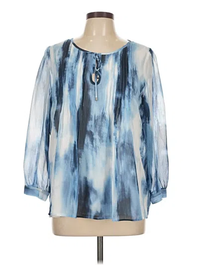 Pre-owned Tommy Hilfiger 3/4 Sleeve Blouse In Blue