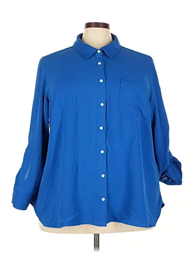 Pre-owned Tommy Hilfiger 3/4 Sleeve Blouse In Blue