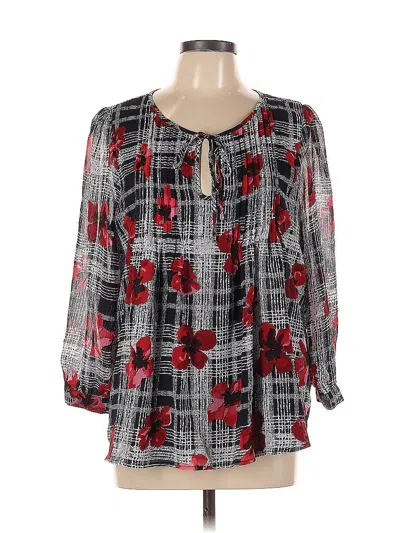 Pre-owned Tommy Hilfiger 3/4 Sleeve Blouse In Gray