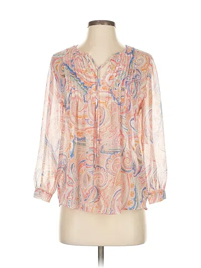 Pre-owned Tommy Hilfiger 3/4 Sleeve Blouse In Orange