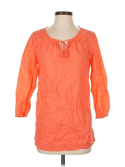 Pre-owned Tommy Hilfiger 3/4 Sleeve Blouse In Orange