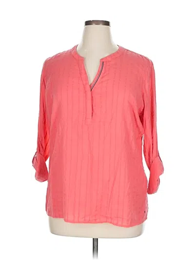 Pre-owned Tommy Hilfiger 3/4 Sleeve Blouse In Pink