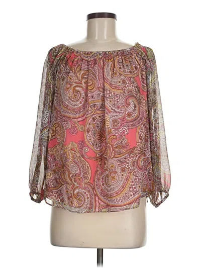 Pre-owned Tommy Hilfiger 3/4 Sleeve Blouse In Pink