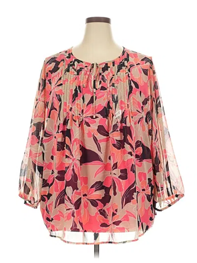 Pre-owned Tommy Hilfiger 3/4 Sleeve Blouse In Pink
