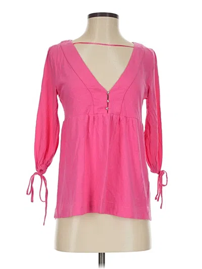 Pre-owned Tommy Hilfiger 3/4 Sleeve Blouse In Pink