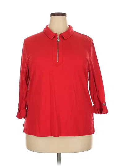 Pre-owned Tommy Hilfiger 3/4 Sleeve Blouse In Red