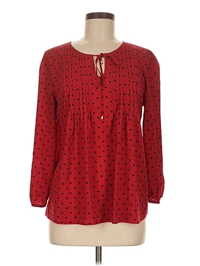 Pre-owned Tommy Hilfiger 3/4 Sleeve Blouse In Red